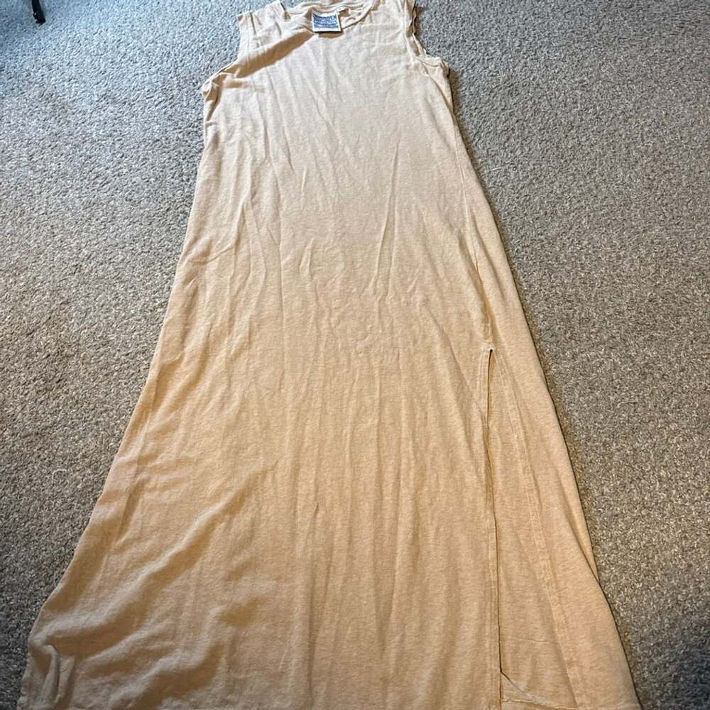 Jungmaven Hemp Organic Cotton Sleeveless Maxi Dress with Side Slit Size S